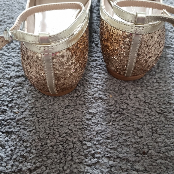 Gold glitter party flats Shoes of Prey with Megan Hess size 5.5 - Picture 4 of 6